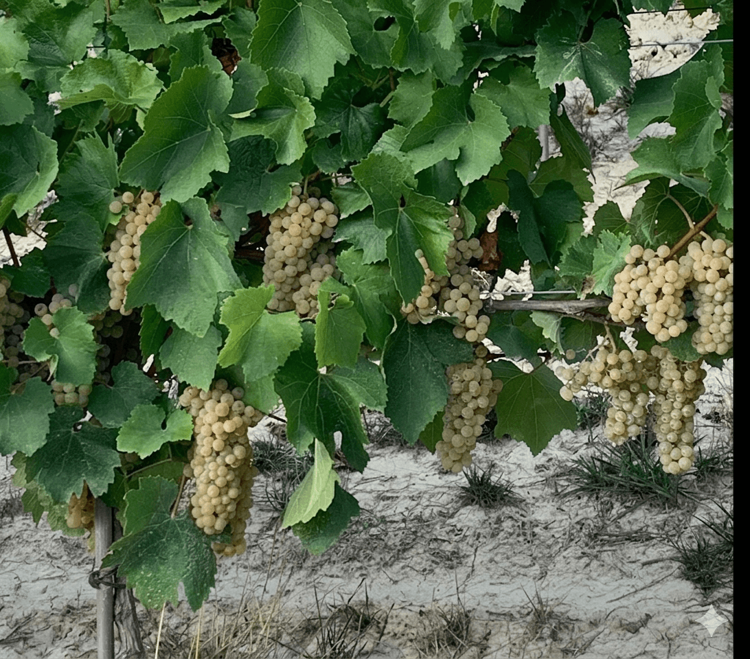 Grappoli di uva bianca Chardonnay — Selezione bianchi Cantina Montarello